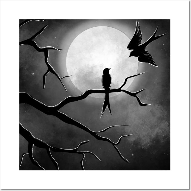 Birds Moon Wall Art by Artistry Vibes